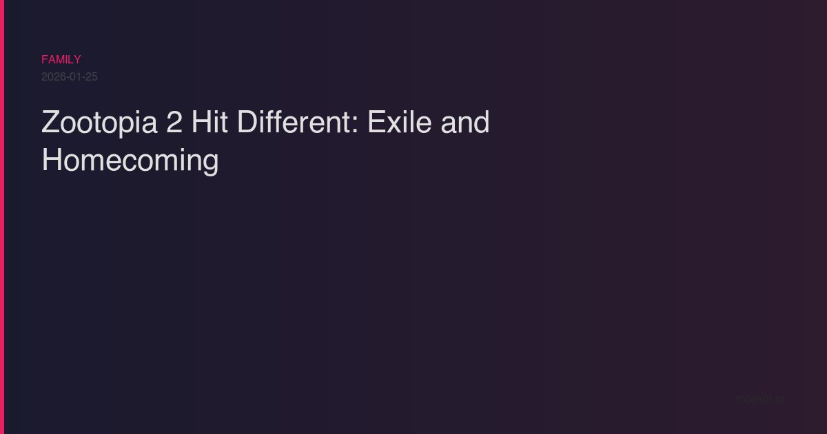 Zootopia 2 emotional response - Iranian-American exile, homecoming, and identity themes