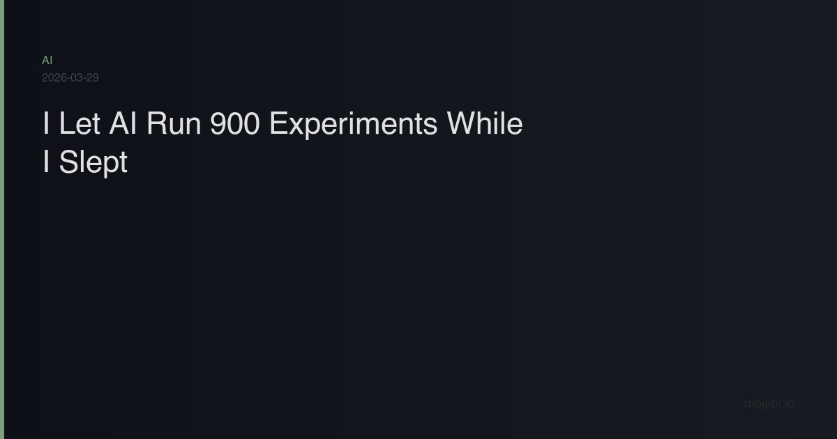 AI autoresearch pattern